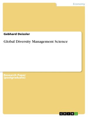 cover image of Global Diversity Management Science